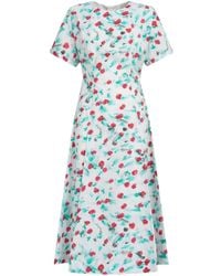 Marni - Painterly-Print Cotton Midi Dress - Lyst