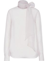 Brunello Cucinelli - Blusa de seda - Lyst