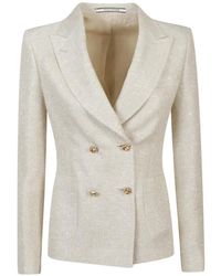 Tagliatore - Embellished Double-Breasted Blazer - Lyst