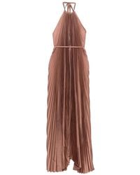 L'idée - Neckholder-Abendkleid mit Falten - Lyst