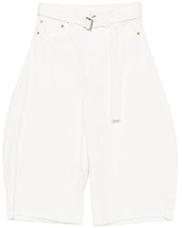 Sacai - Belted Denim Shorts - Lyst
