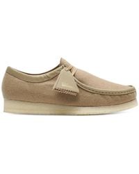 Clarks - Wallabee "Camel Wool" Boots - Lyst