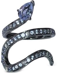Stefere - 18K Snake Sapphire And Diamond Ring - Lyst