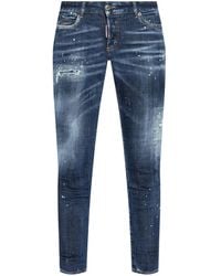DSquared² - Logo-Patch Cotton Jeans - Lyst