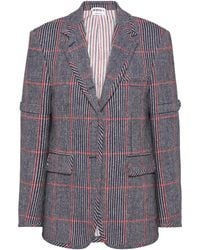 Thom Browne - Hunting Tweed Armband Checked Blazer - Lyst