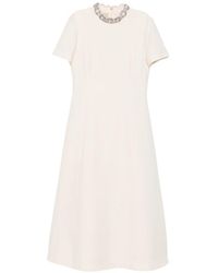 Valentino Garavani - Crystal-Embellished A-Line Dress - Lyst