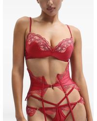 GOD SAVES QUEENS - Lace-Trim Underwired Bra - Lyst