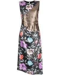 Puppets and Puppets - Mother Floral Sequin Midi Dress - Lyst