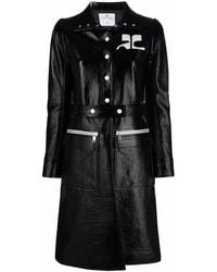 Courreges - Logo-patch Trench Coat - Lyst