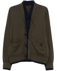 Sacai - Cardigan Mit Geknöpfter Tasche - Lyst