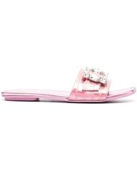 Stuart Weitzman - Slippers Met Gespen - Lyst