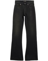 Balenciaga - Halbhohe Wide-Leg-Jeans - Lyst