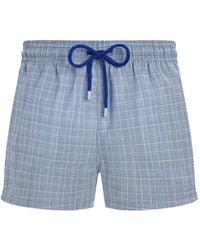 Vilebrequin - Prince Of Wales-Check Swim Shorts - Lyst