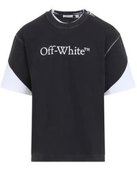 Off-White c/o Virgil Abloh - Logo-Print Panelled T-Shirt - Lyst