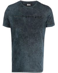 DIESEL - Slogan-Print Cotton T-Shirt - Lyst