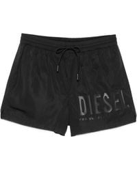 DIESEL - Mario Logo-Print Drawstring Swim Shorts - Lyst
