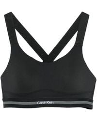 Calvin Klein - Brassière De Sport À Bande Logo - Lyst