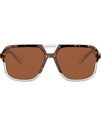 Dolce & Gabbana Gafas de sol estilo aviador Angel - Marrón