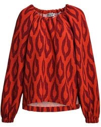 Essentiel Antwerp - Kolorful Graphic-Pattern Long-Sleeve Blouse - Lyst