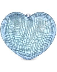 Judith Leiber - L'Amour Petit Coeur Sapphire Clutch Bag - Lyst