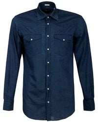 Massimo Alba - Camicia Con Colletto A Punta - Lyst
