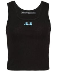 Rest&Recreation - Logo-Print Ribbed Tank Top - Lyst
