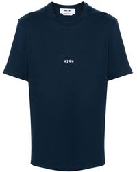 MSGM - Logo-printed Cotton T-shirt - Lyst