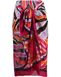 Emilio Pucci Pareo mit abstraktem Print - Mehrfarbig