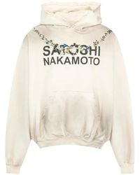 Satoshi Nakamoto - Crystal-Embellished Logo-Print Hoodie - Lyst