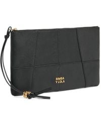 Bimba Y Lola - Leather Medium Zipper Clutch Toiletry Bag - Lyst