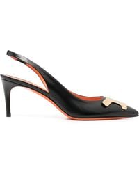 Santoni - Sibille 80Mm Leather Pumps - Lyst