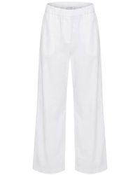 Patrizia Pepe - Elasticated Wide-Leg Trousers - Lyst