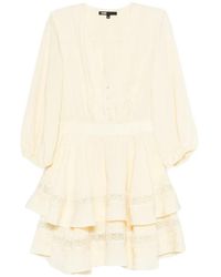 Maje - Mini-Jurk Met Ruches - Lyst