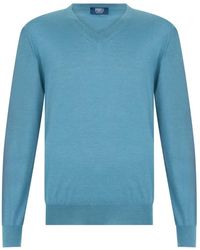 Fedeli - V-Neck Long-Sleeve Sweater - Lyst