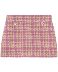 Gucci - Bouclé Mini Skirt - Lyst