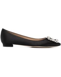 Manolo Blahnik - Hangisi Flat Ballerina Shoes - Lyst