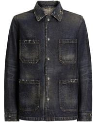 Dolce & Gabbana - Pocket Distressed-Effect Denim Jacket - Lyst