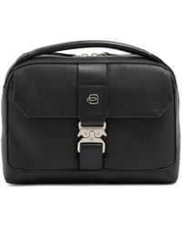 Piquadro - Logo-Plaque Shoulder Bag - Lyst