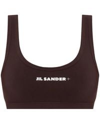 Jil Sander - Logo-Print Bikini Top - Lyst