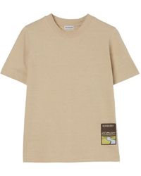 Burberry - T-Shirt Girocollo - Lyst