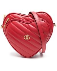 Gucci - Bolso de hombro Interlocking G Heart mini - Lyst