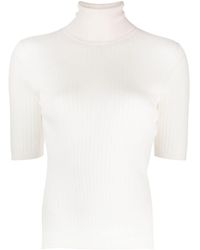 N.Peal Cashmere - Roll-neck Cashmere Ribbed Top - Lyst
