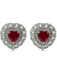 Juwelina Paris - Ember Ruby Stud Earrings - Lyst