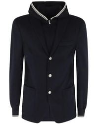 Eleventy - Layered Hooded Jacket - Lyst