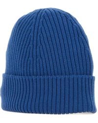 Lacoste - Ribbed Logo-Patch Beanie - Lyst
