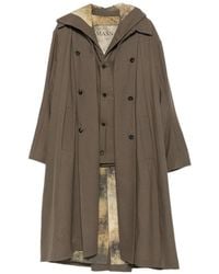 Masnada - Single-Breasted Hooded Coat - Lyst