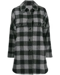 Woolrich - Check Single-Breasted Coat - Lyst