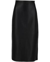 Co. - Leather Midi Skirt - Lyst
