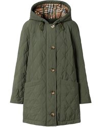 Burberry Quilted Thermoregulated Coat - Green
