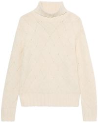 Brooks Brothers - Diamond-Patterned Wool Turtleneck Sweater - Lyst
